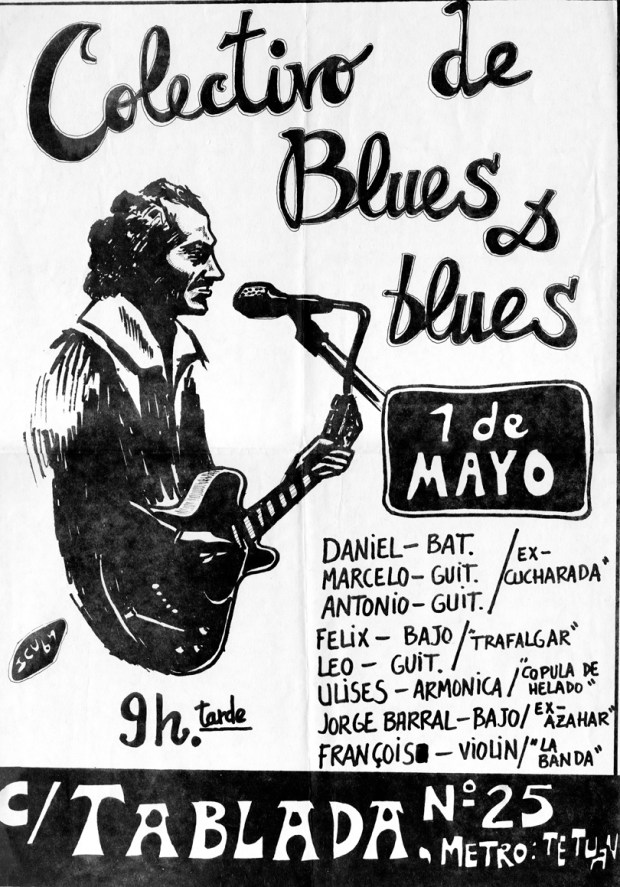 Cartel 'Colectivo de Blues', de cuando decir blues apestaba (Flaco Barral)