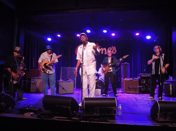 Austin Blues All-Stars performing at Antone's: (from left to right): SAXO, Matthew Robinson, Soul Man Sam, BATERIA, Bobby Lynn Shehorn and Steve Power (Photo: Austin Blues All-Stars)